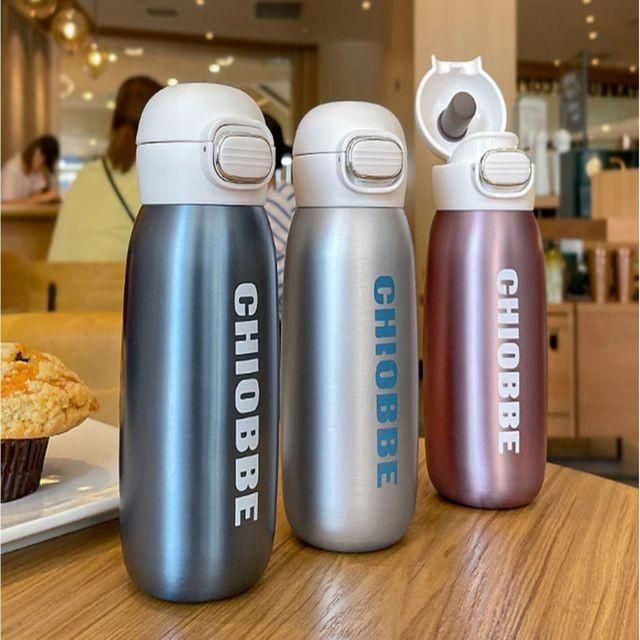 휴대용 원터치 텀블러 보온병 보냉병 스텐 물병 400ml