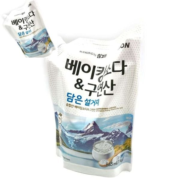참그린 베이킹소다 구연산 주방세제 1kg 리필 1ea 설거지비누 안심주방세제 안전한주방세제 과일세척주방세