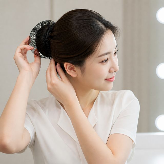 정리망 승무원 올림머리망 5P - 이미지 1