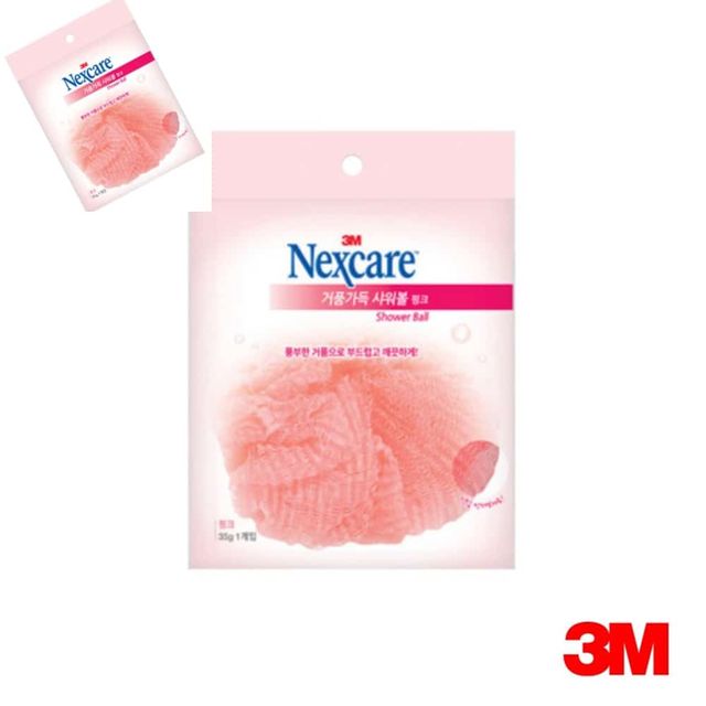 3M 거품가득 샤워볼 핑크 1개입 샤워타올 등때밀이 마사지타올 때타올