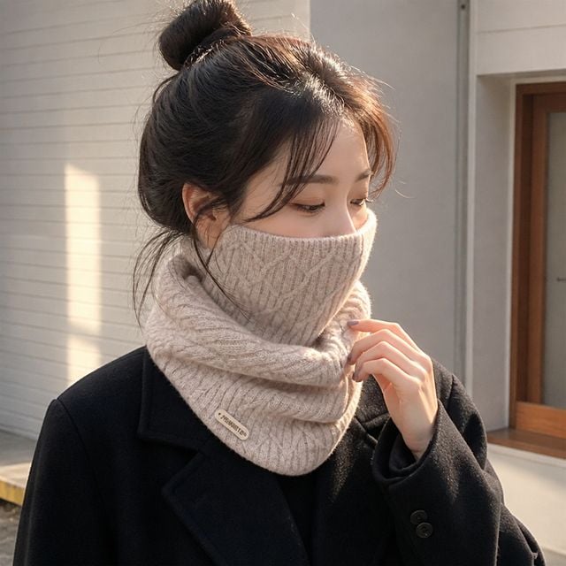 꽈배기 털목도리 남녀공용 롱 머플러 가을 겨울 방한 스카프 포그니 워머 - 이미지 1
