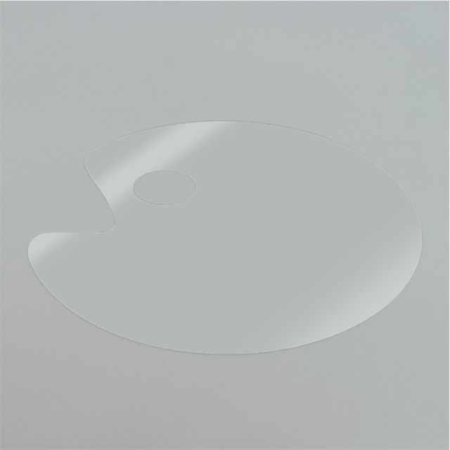 투명 아크릴 팔레트 20x30cm 타원형 미술용파렛트 믹싱팔레트 미술파렛트