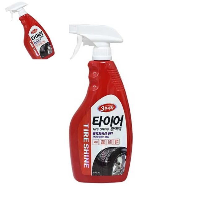 3분세차 타이어광택제 650ml 타이어보호제 자동차휠세척제 타이어클리너 휠세정제