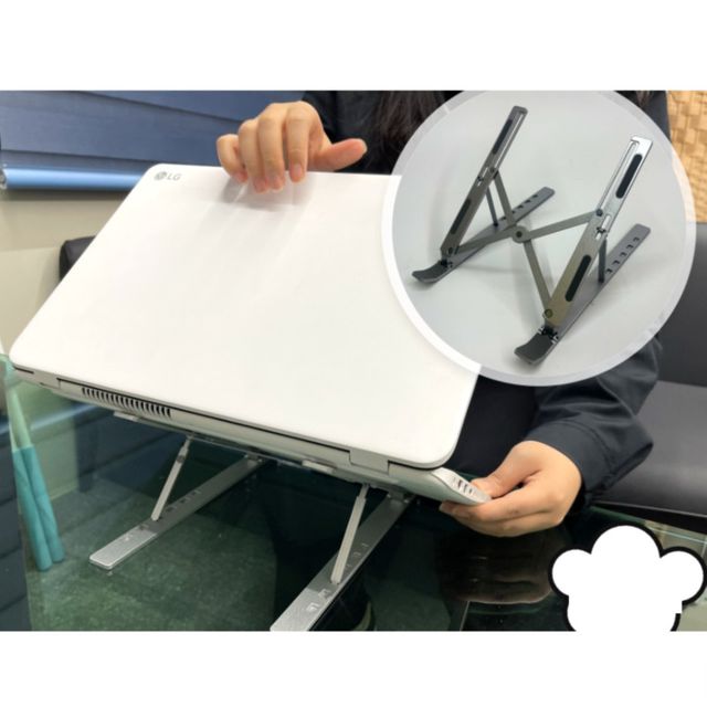 18인치 높이 폭 조절 패드 태블릿 거치대 스탠드 탁상 - 이미지 1