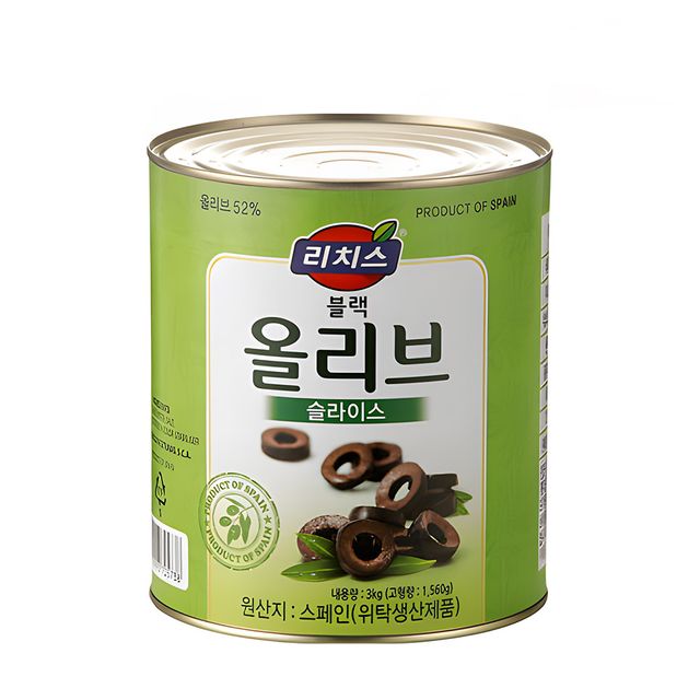 피자토핑용 블랙올리브 슬라이스캔 3kg