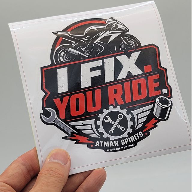 ATMAN 아트만 미케닉 PVC 스티커 / I FIT. YOU RIDE - 이미지 2