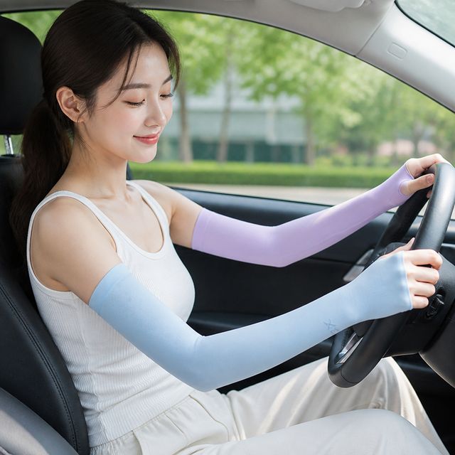 손등 자외선차단 쿨토시 무봉제 팔토시 자외선차단용품 등산 골프 운동 - 이미지 1