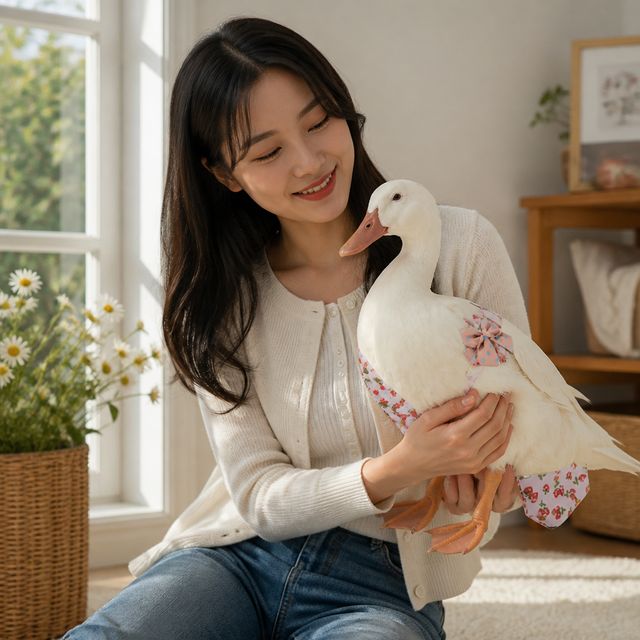 반려닭 오리 거위 병아리 앵무새 배변 팬티 조류 가금류 기저귀 실내 사육 용품