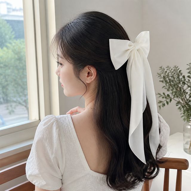 빅 리본 머리핀 헤어스타일링 여자 헤어액세서리 - 이미지 1