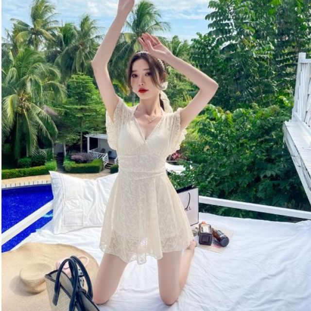 프린세스수영복 여성 원피스 풍기 비치 - 이미지 5
