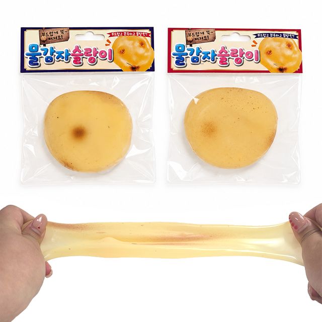 물감자 슬랑이 1개 떡 말랑이 스퀴시 주물럭 장난감 선물 스트레스볼 팝잇 모찌