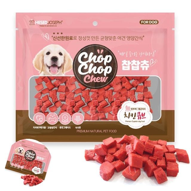애견영양간식 강아지닭고기간식 치킨큐브 300g 강아지 간식