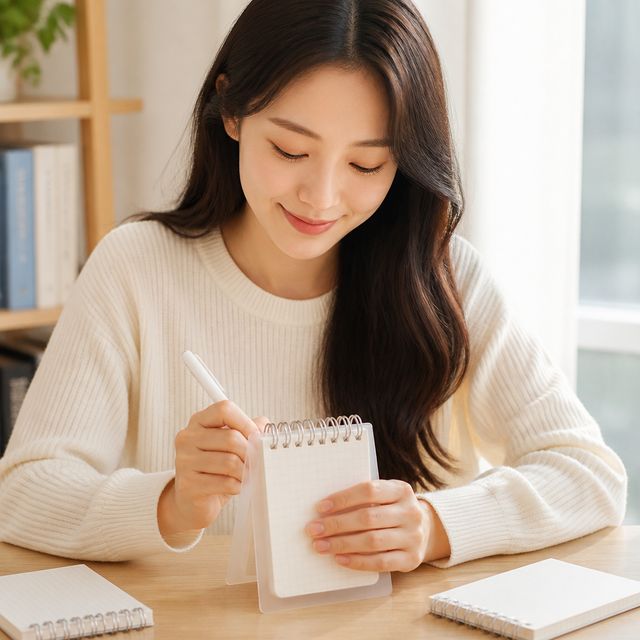 손글씨 기록장 포켓 수첩 휴대용 메모패드 사무용 기록지 일기장 소품