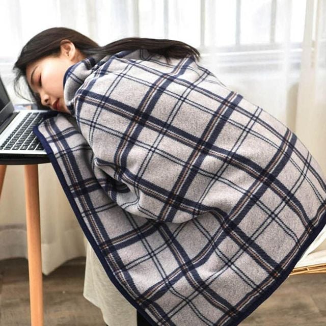 망토담요 똑딱 차량용 사무실 입는 블랭킷 극세사 차량용담요
