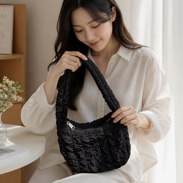 여성 퀼팅 핸드백 구름 패딩 숄더백 데일리 크로스백 가방
