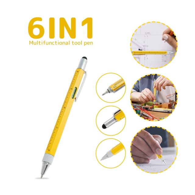 만능펜 공구펜 드라이버 레벨 미터 터치 6IN1 멀티펜 - 이미지 4