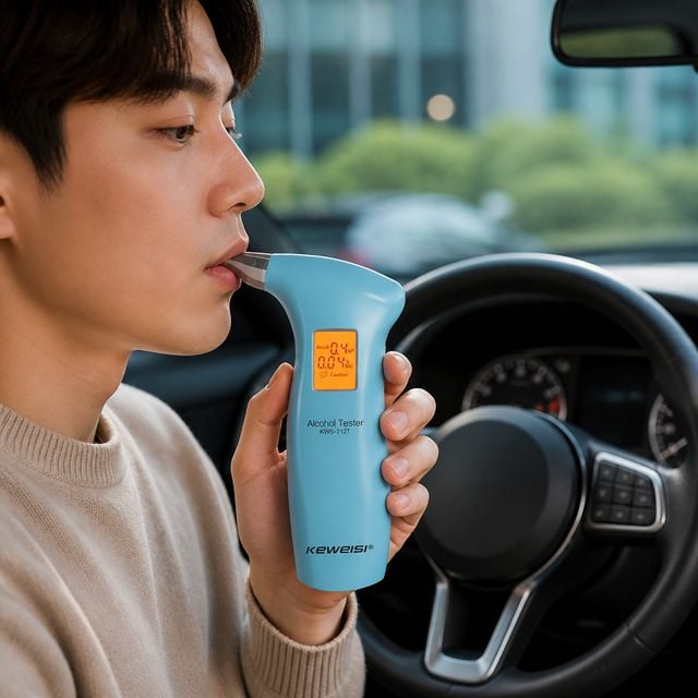 휴대용 음주측정기 알콜 농도 측정기 숙취 체크기 개별 측정 장비