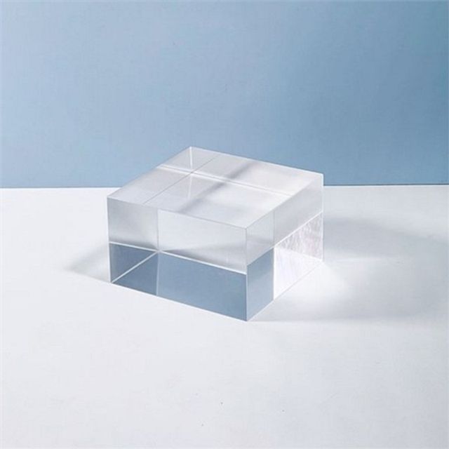 아크릴 진열대 80x80x20mm 아크릴 디스플레이 투명 큐브 받침대 장식 사각 상품 스탠드 전시 선반 블록