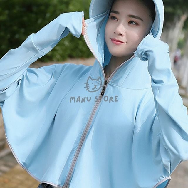 얇은점퍼 여름잠바 후드 집업 블루