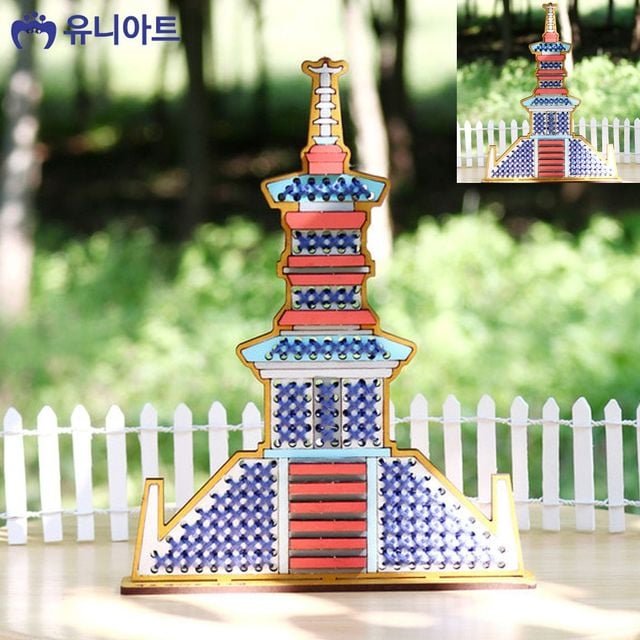 보석십자수도안 보석십자수DIY 우드 십자수 만들기 다보탑
