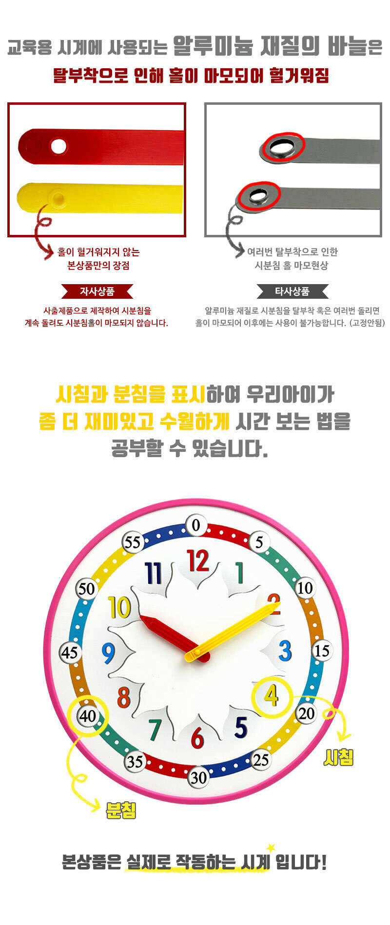 교육용 벽시계