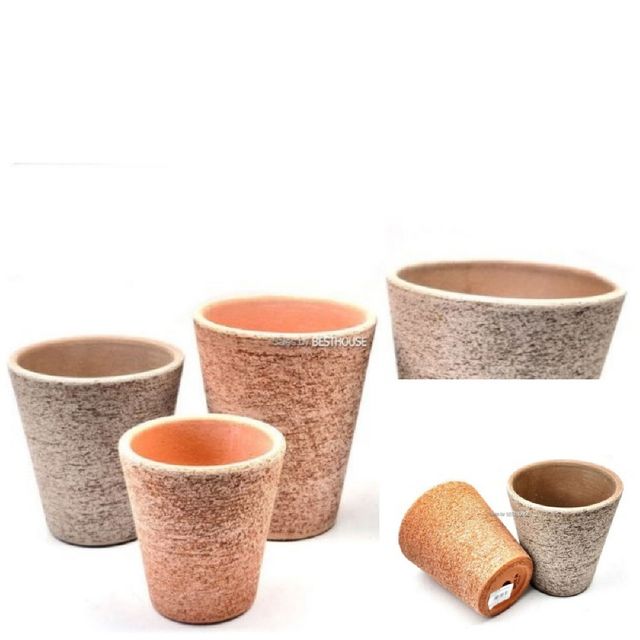 이탈리아 러스틱 수제 토분 코노 14x18cm 인테리어화분 카페화분 베란다화분 거실화분