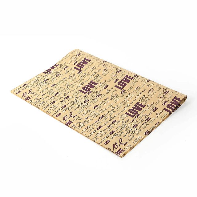 포장지 크라프트 러브 퍼플 20장 70x50cm 종이 크래프트 꽃 영어 - 이미지 2