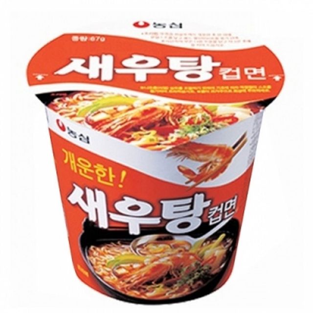 농심 새우탕 소컵 67gx6컵x3박스, 간편한 국물 라면 세트