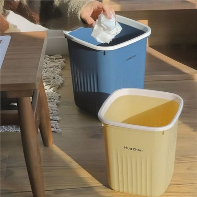 스탠드형 오픈형 사각 휴지통 심플 사무실 책상 쓰레기통 깔끔한 화장실