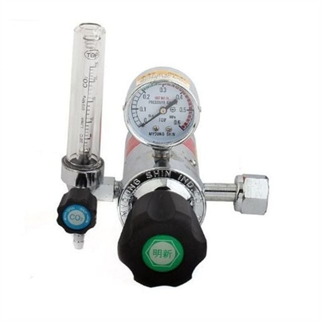co2 용접 조정기 TOP-R500-2 용접 가스 조절기 산업용 용접용 레귤레이터 압력계 유량계 고압 설비 정밀