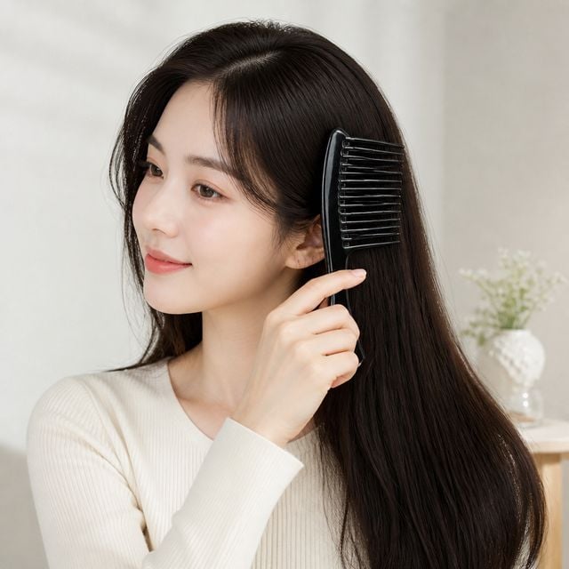 헤어브러시 블랙 도끼빗 두피 마사지 미용실 머리빗 미용 용품