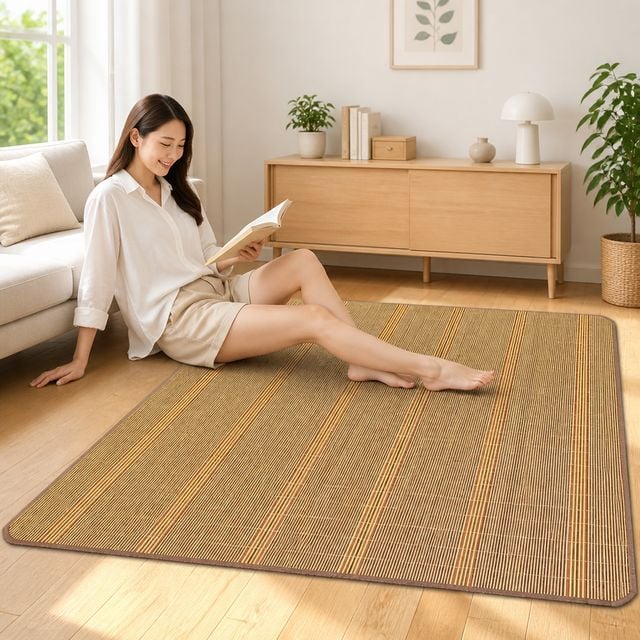 여름 대나무자리 150x190cm 거실 돗자리 2인용 대자리매트