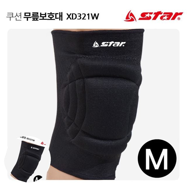 러닝무릎보호대 농구무릎보호대 무릎보호대 쿠션 블랙 M